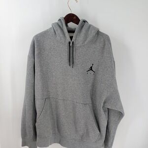 Jordan‎ Air Kangaroo Pocket Classic Jumpman Logo Pullover Hoodie Heather Gray